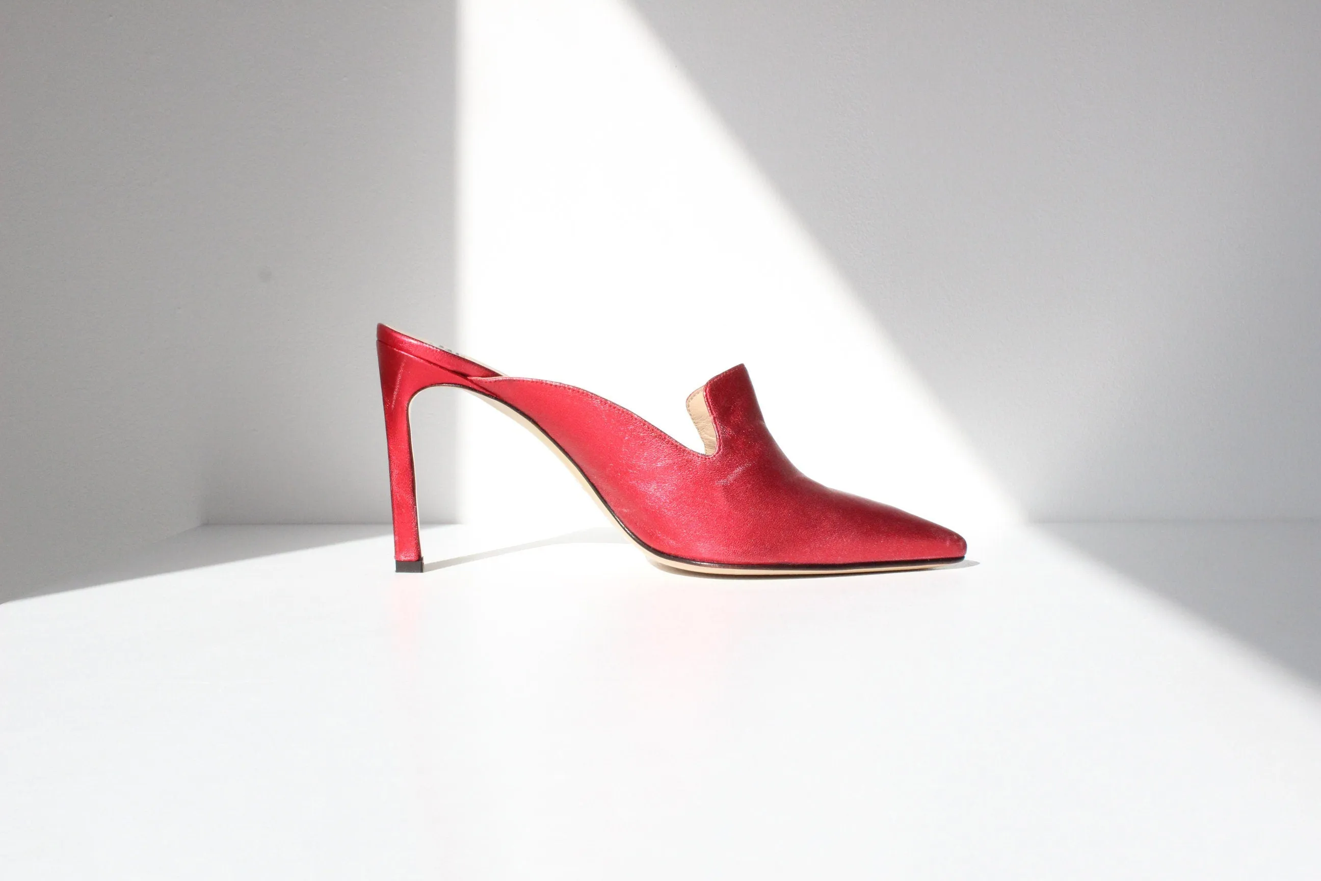2000s Roberto Botticelli Metallic Leather Mules ~ Euro 40