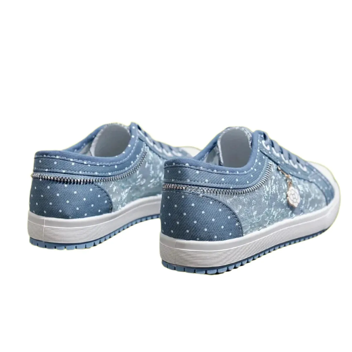 2024 Summer Women's Breathable Mesh Canvas Sneakers – Casual Low-Top Vulcanized Walking Shoes & Flat Tennis Footwear