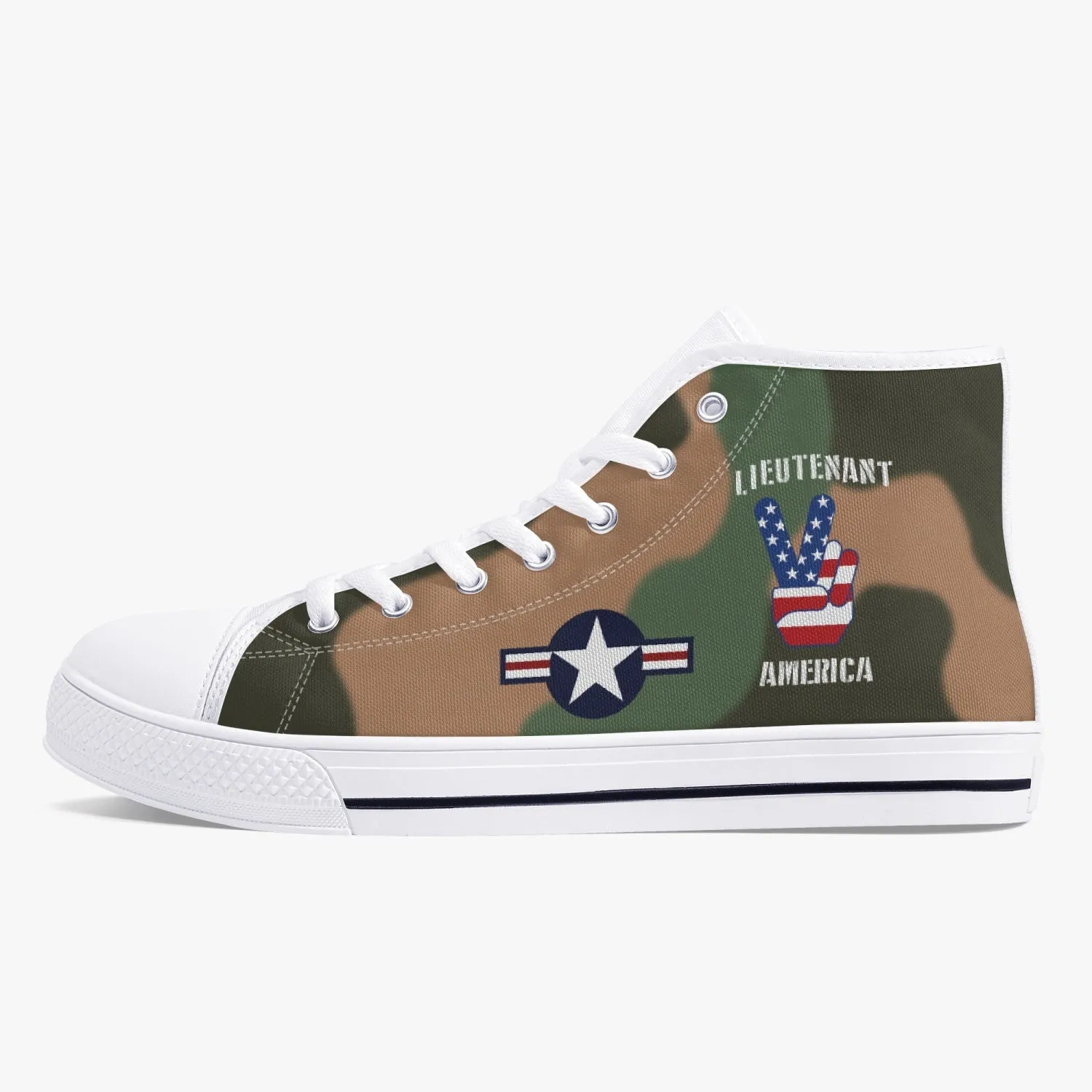 A-1 Skyraider "Lieutenant America" High Top Canvas Shoes