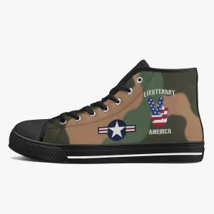 A-1 Skyraider "Lieutenant America" High Top Canvas Shoes