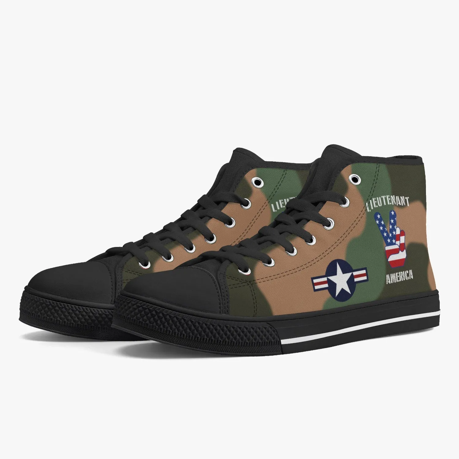 A-1 Skyraider "Lieutenant America" High Top Canvas Shoes