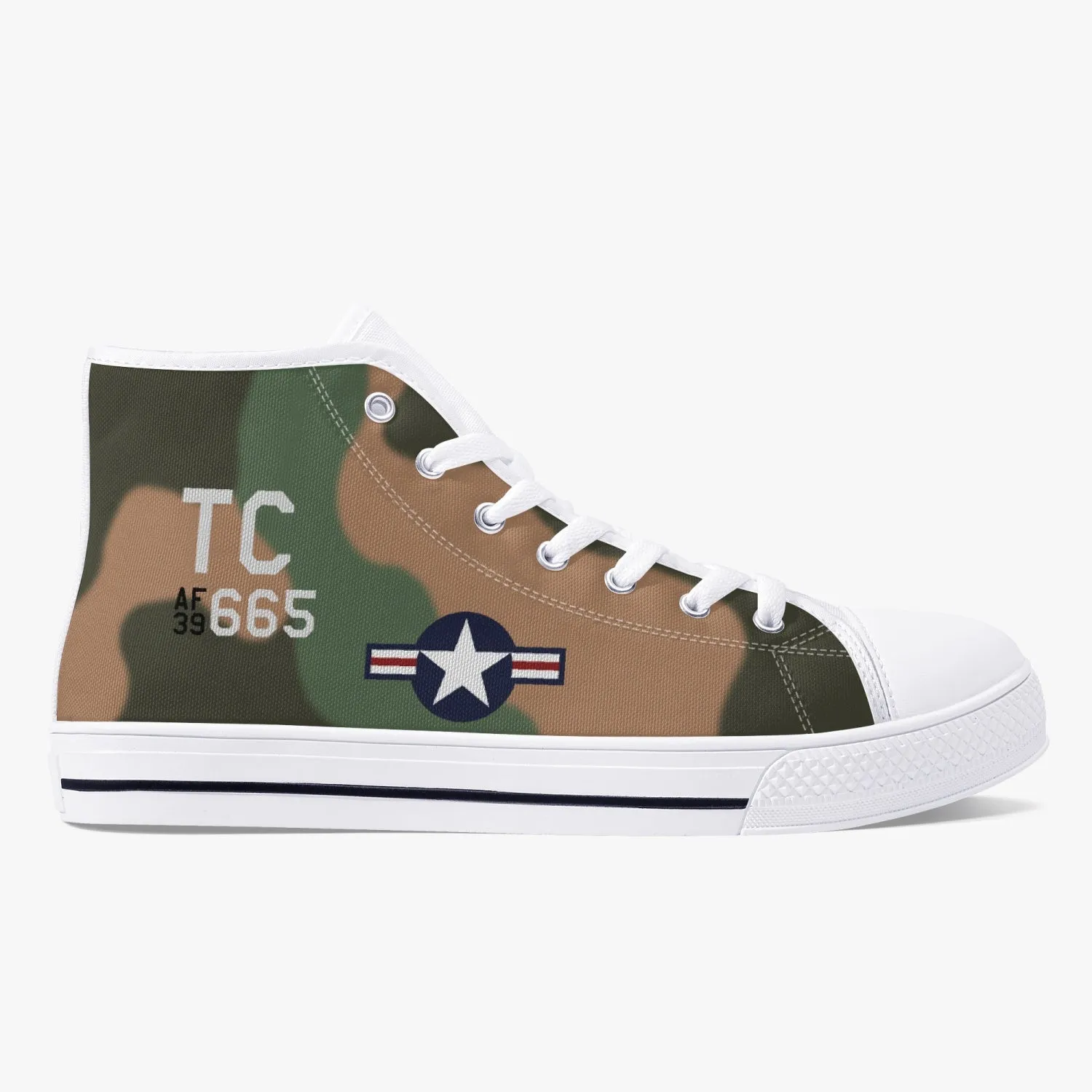 A-1 Skyraider "Lieutenant America" High Top Canvas Shoes