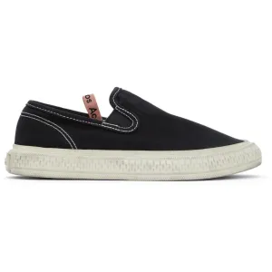 Acne Studios Black Canvas Slip-On Sneakers