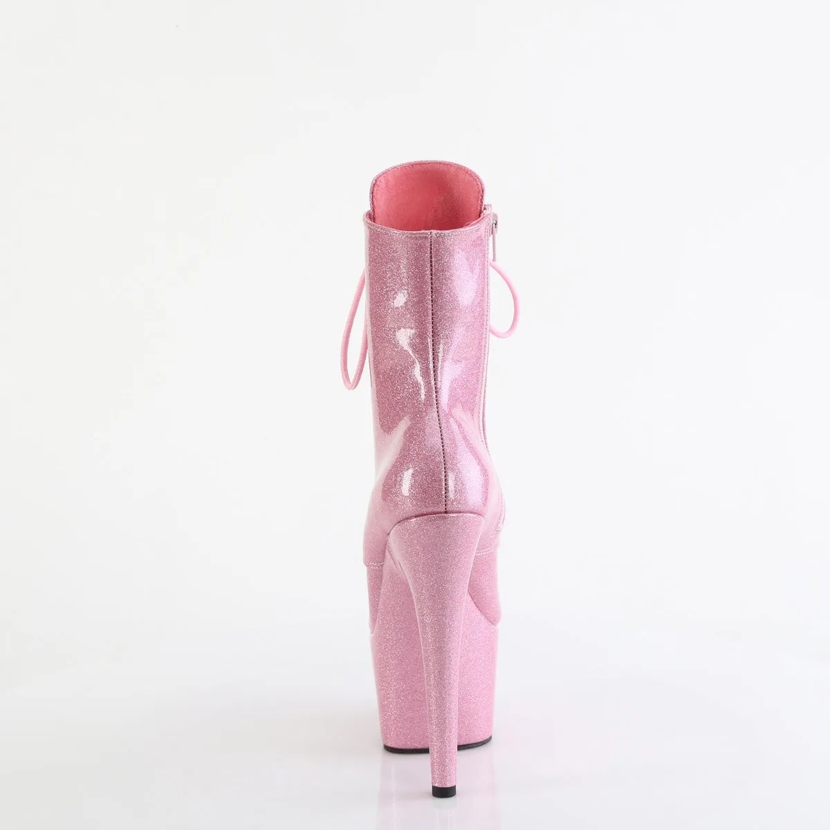 ADORE-1020GP Pleaser Baby Pink Glitter Patent Ankle Boots