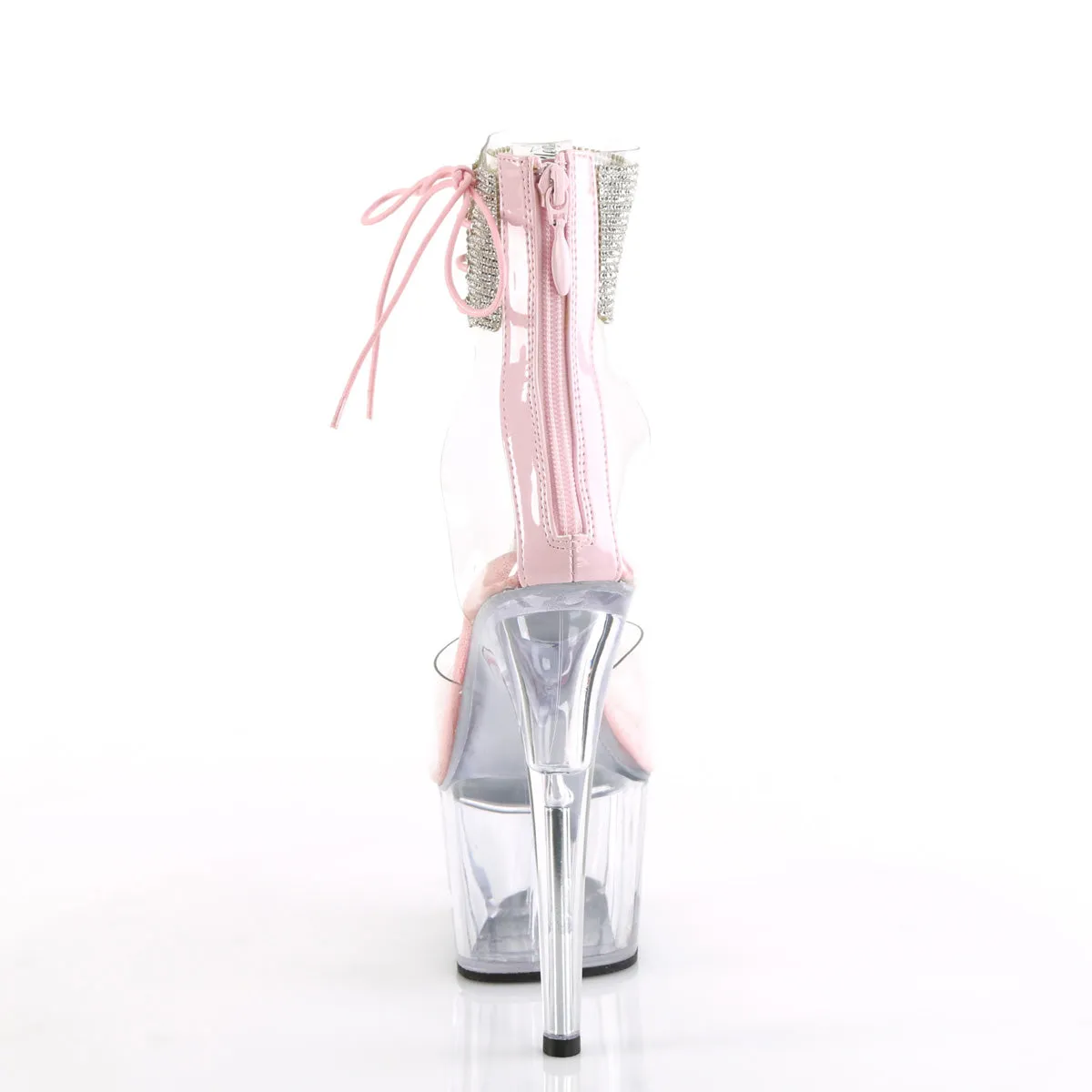 ADORE-724RS Pleaser Clear Platform Exotic Dancing Bling Ankle Cuff Heels