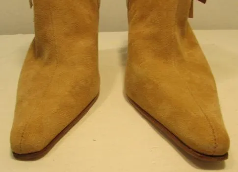 Antonio Melani Tan Suede Ankle Boots