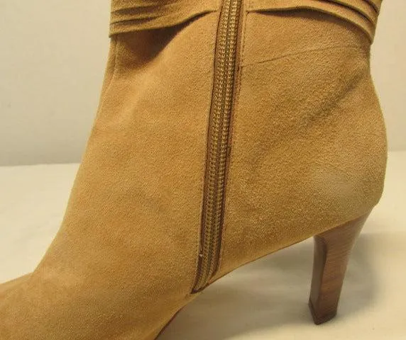 Antonio Melani Tan Suede Ankle Boots