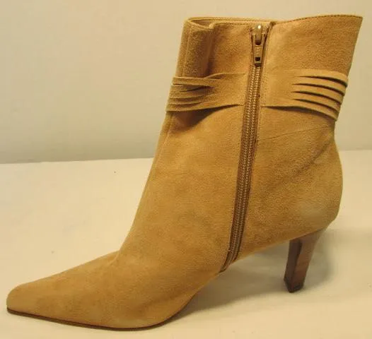 Antonio Melani Tan Suede Ankle Boots