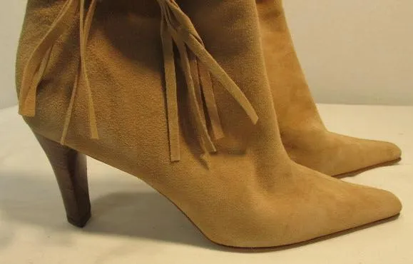 Antonio Melani Tan Suede Ankle Boots