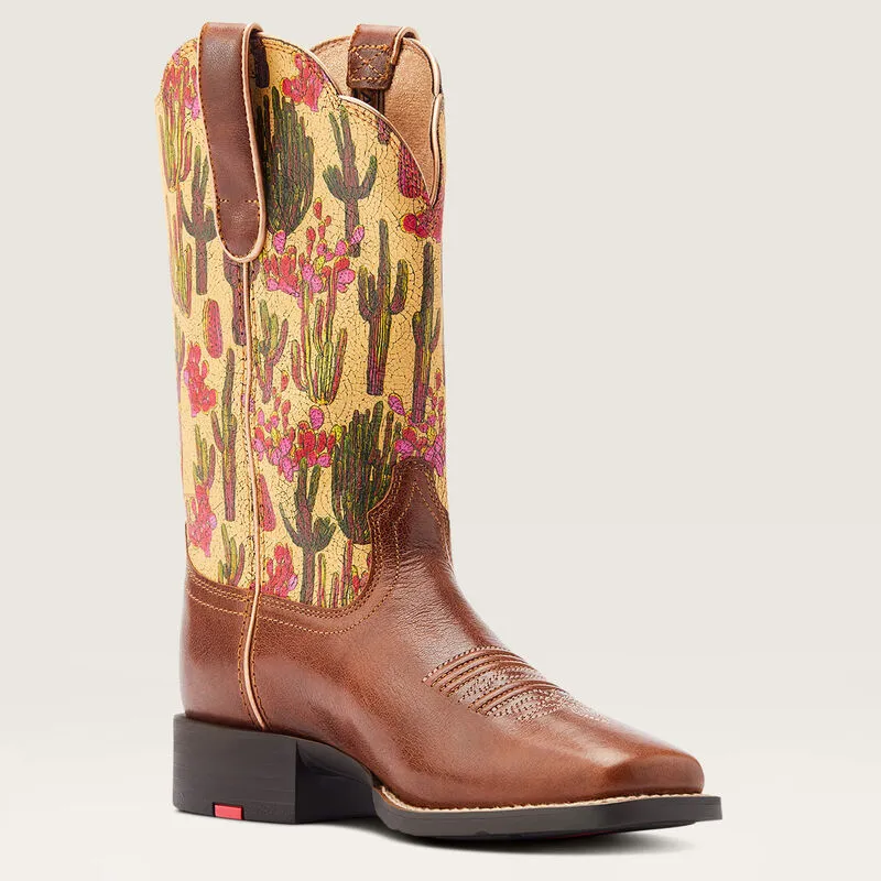ARIAT WOMEN'S  10044430 Round Up Wide Square Toe Western Boot