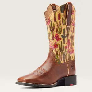ARIAT WOMEN'S  10044430 Round Up Wide Square Toe Western Boot