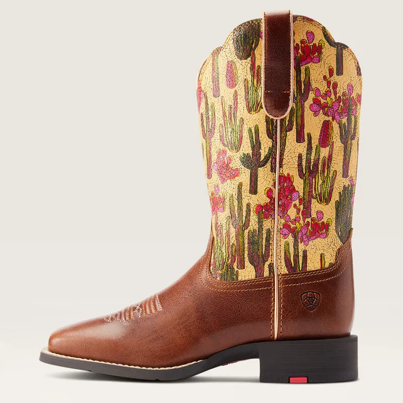 ARIAT WOMEN'S  10044430 Round Up Wide Square Toe Western Boot
