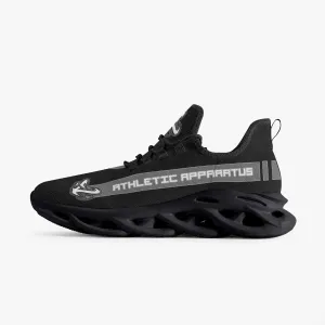 ATHLETIC APPARATUS V1 BOUNCE MESH KNIT SNEAKERS - BLACK