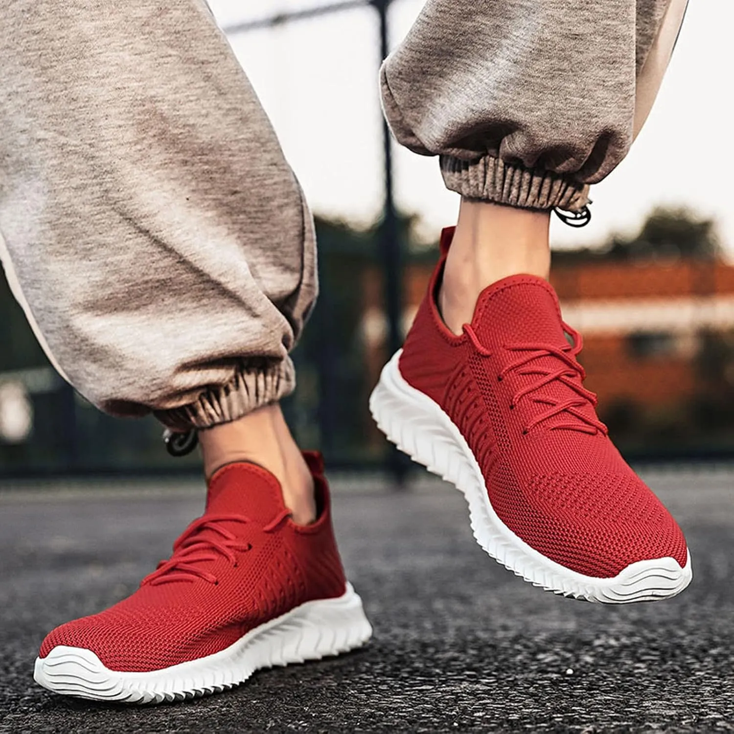 Athletic Fashion Sneakers for Men Comfortable Lightweight Casual Walking Shoe Men's Comfortable Diabetic Shoes