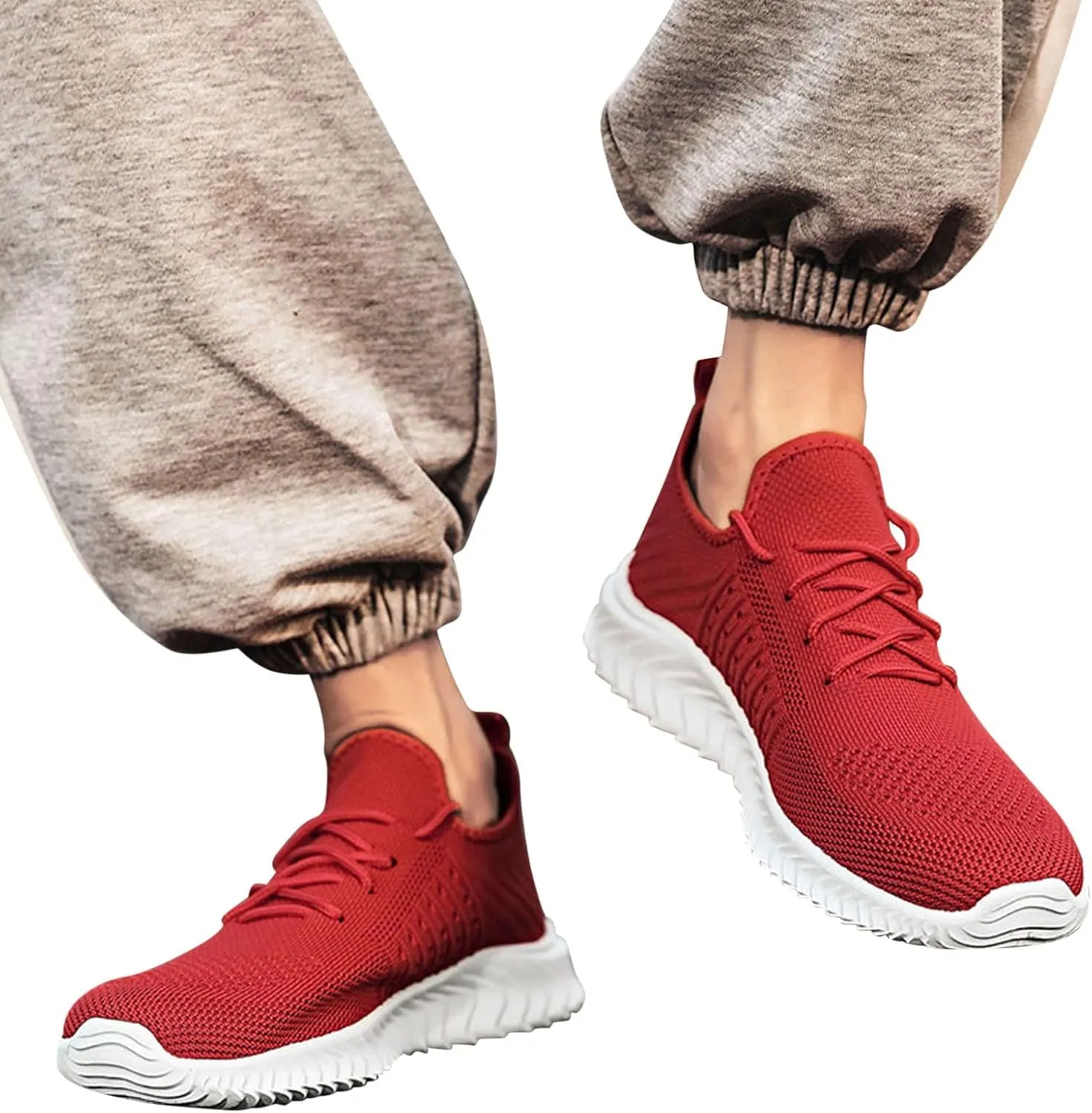 Athletic Fashion Sneakers for Men Comfortable Lightweight Casual Walking Shoe Men's Comfortable Diabetic Shoes