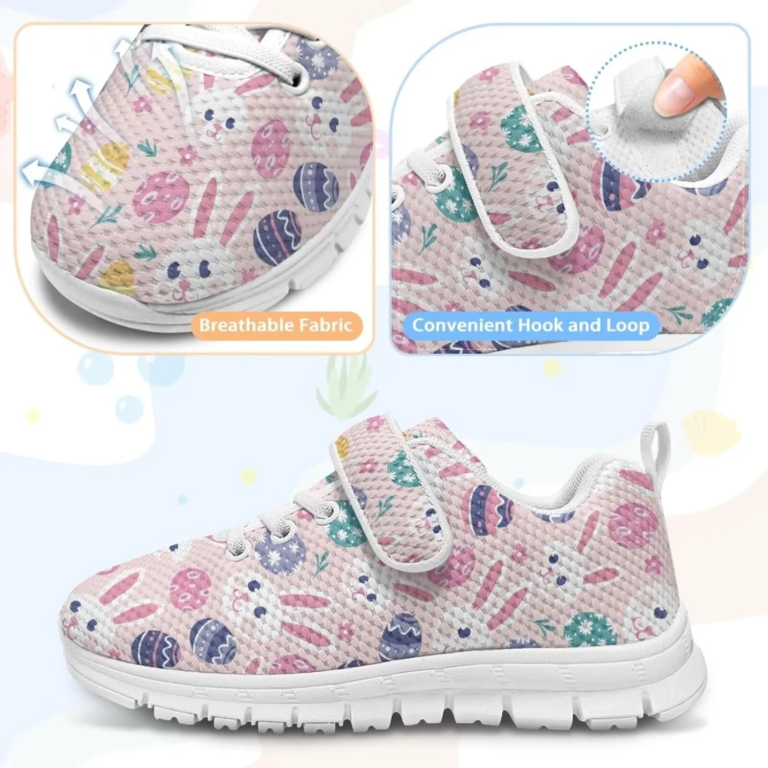 Athletic Sneaker for Boys Girls Casual Hiking Shoes Non Slip Tennis Fitness Walking Strap Sneakers