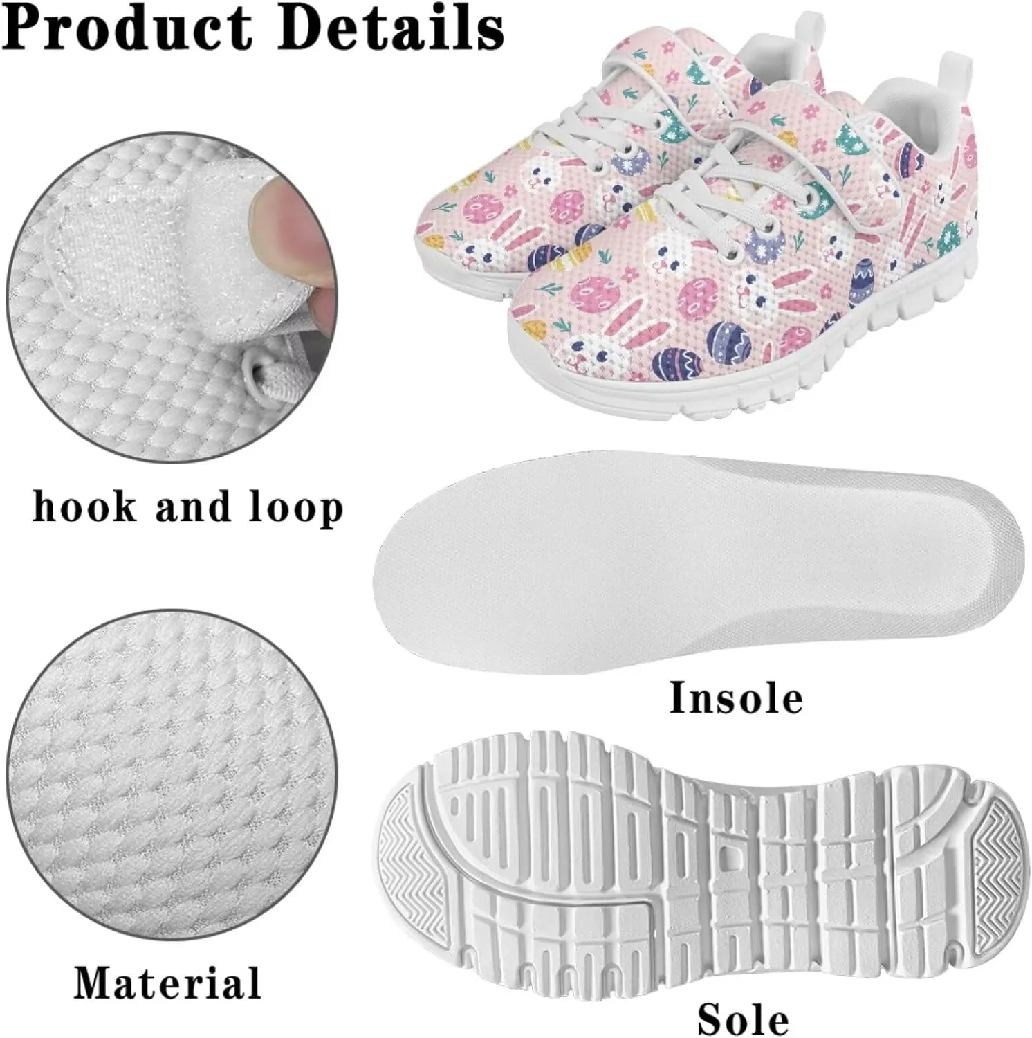 Athletic Sneaker for Boys Girls Casual Hiking Shoes Non Slip Tennis Fitness Walking Strap Sneakers