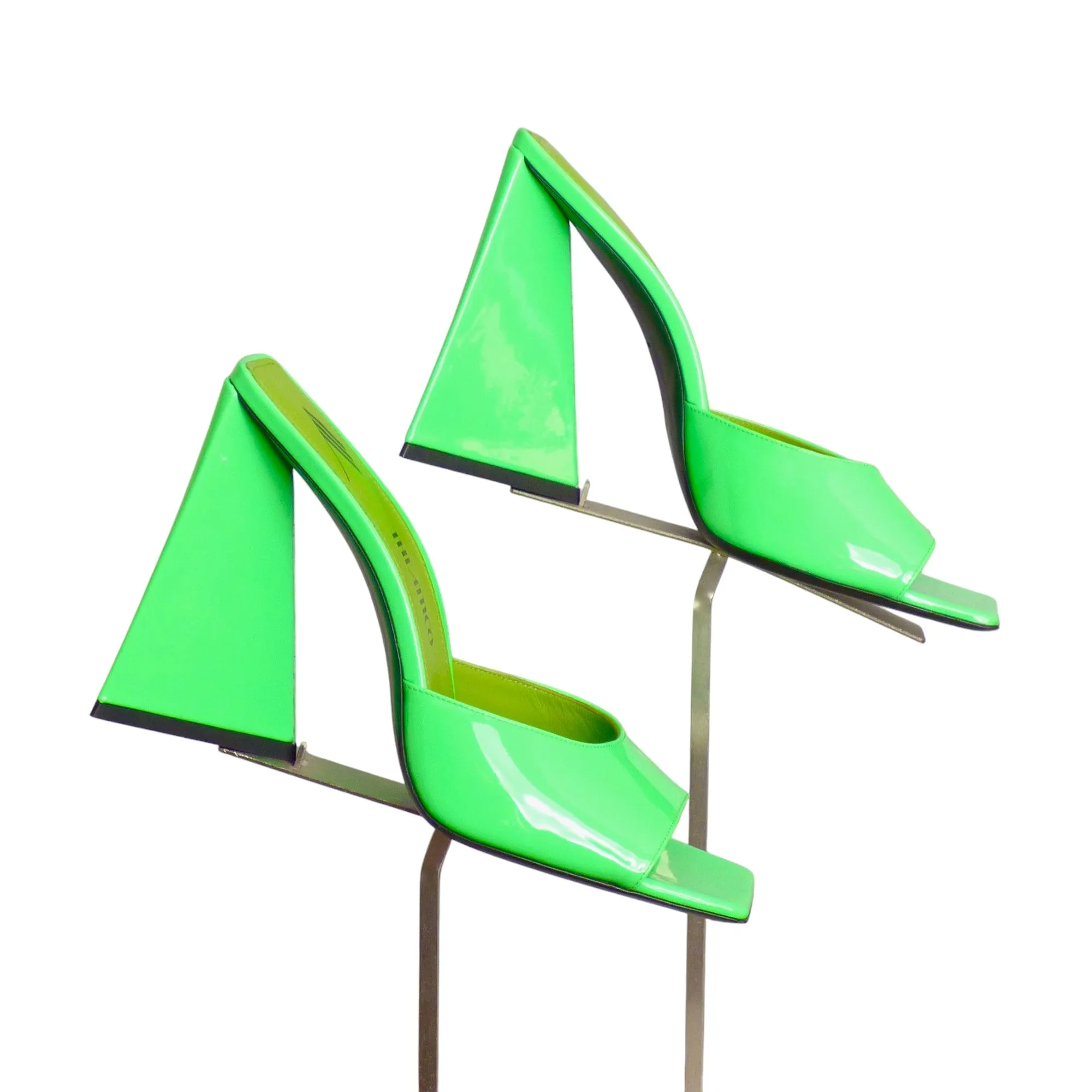 ATTICO- Green Devon Patent Mules, Size 40