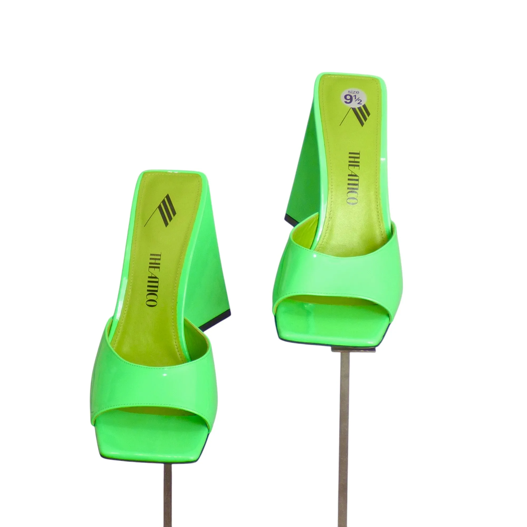 ATTICO- Green Devon Patent Mules, Size 40