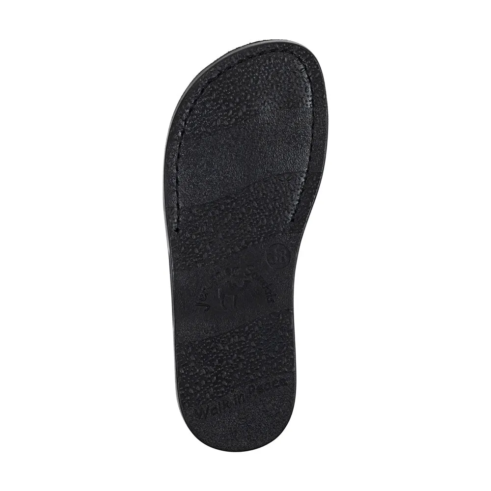 Aviv - Leather Wide Strap Sandal | White