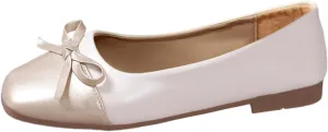 Ballet Shoes for Women Square Toe Dress Shoes Slip-On Flats Business Casual Shoes Bowknot Office Shoes Loafers