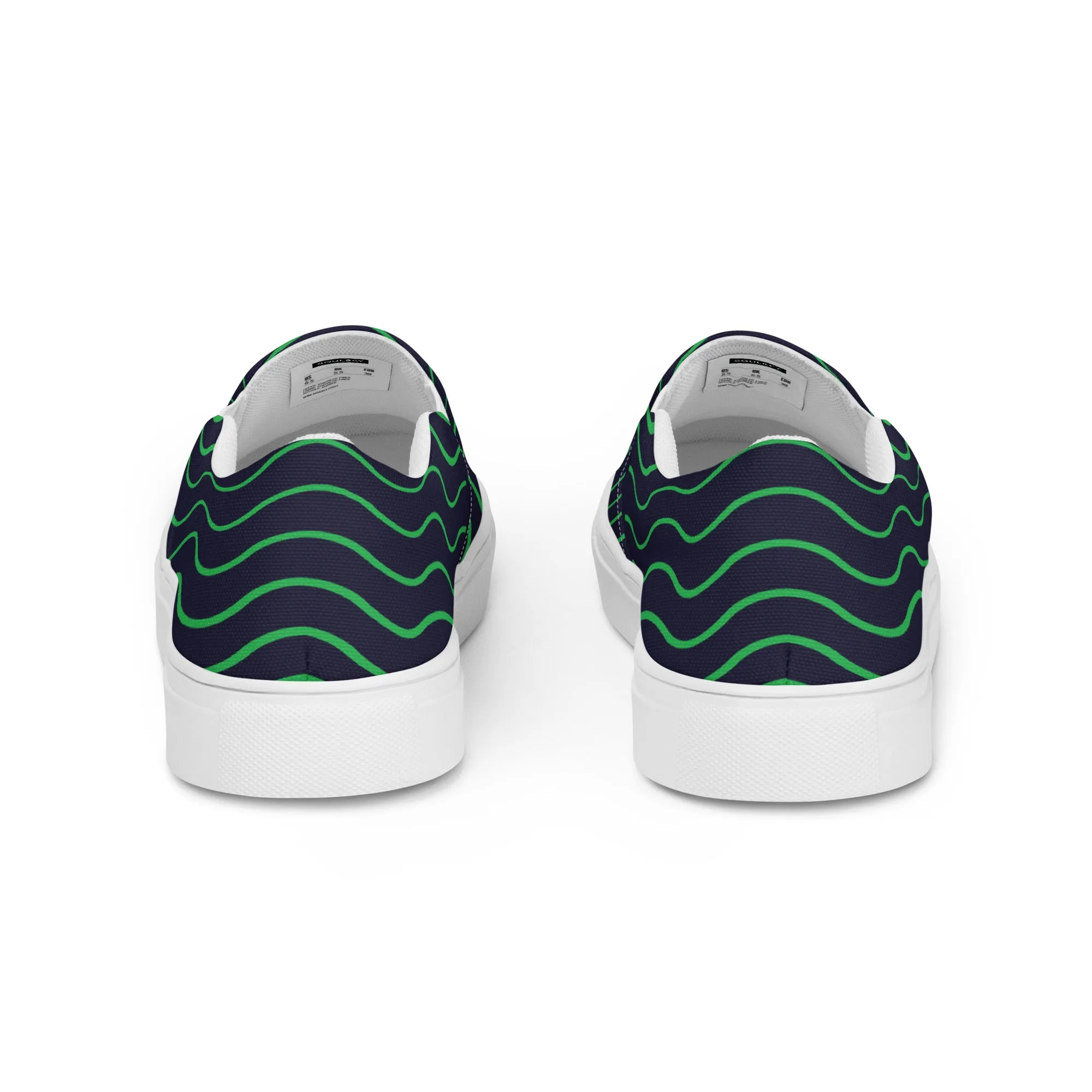 BE LIKE WATER Men’s Slip-On Canvas Shoes (Green)