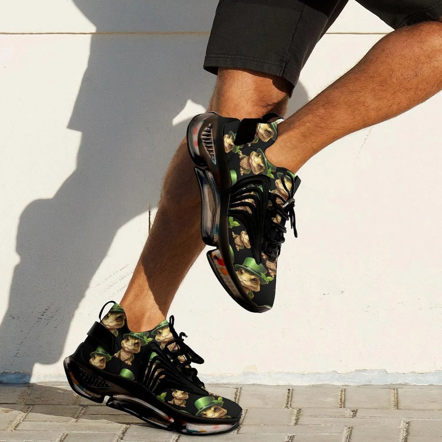 Bearded Dragon in Hat Mens Sneakers Running Shoes Lightweight Athletic Shoes for Jogging Walking Gym