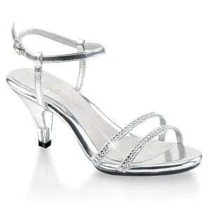 BELLE-316 Fabulicious 3 Inch Heel Silver Bling Rhinestone Sexy Shoes