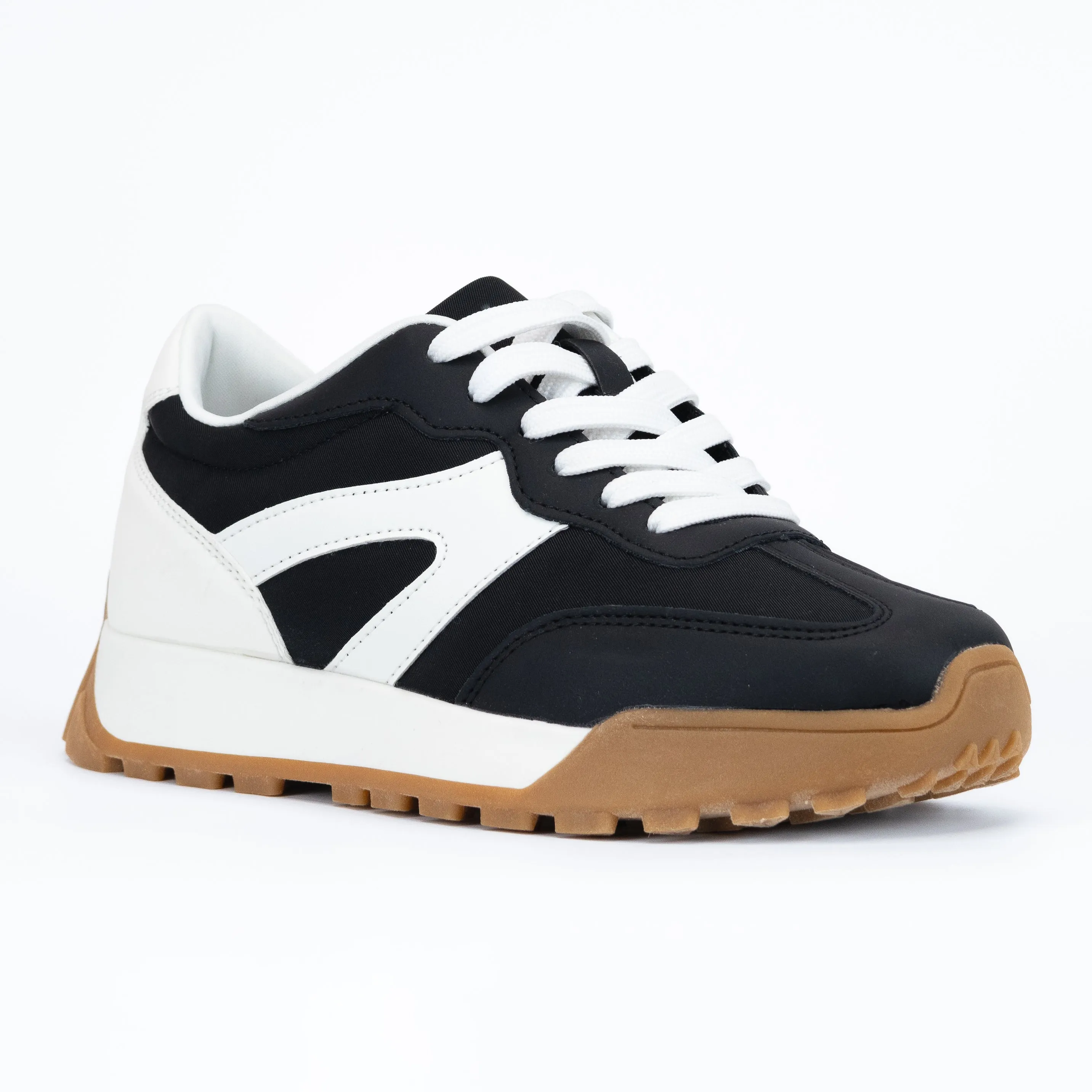 Berlin - Lugged Sole Lace Up Sneakers for Women, Chunky Platform Shoes, Trendy Casual Footwear, Comfortable Everyday Sneakers, Stylish Urban Look