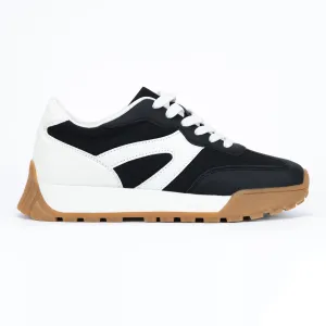 Berlin - Lugged Sole Lace Up Sneakers for Women, Chunky Platform Shoes, Trendy Casual Footwear, Comfortable Everyday Sneakers, Stylish Urban Look