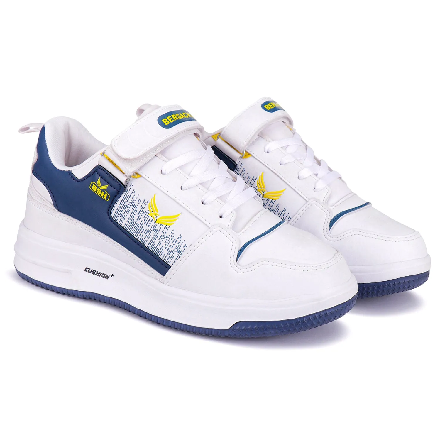 Bersache Sneaker, Loafers ,Casual with Extra Comfort Sneakers For Men (9124-White)