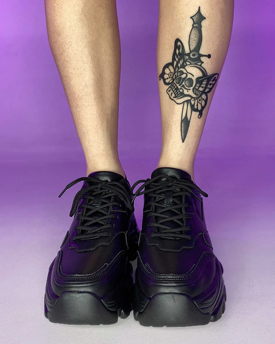 Black Flexx Platform Sneakers