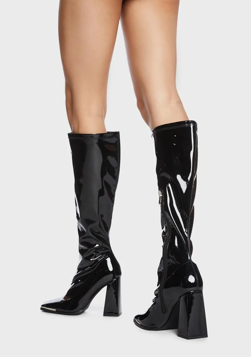 Black Jazzy Knee High Boots