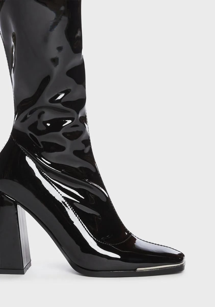 Black Jazzy Knee High Boots