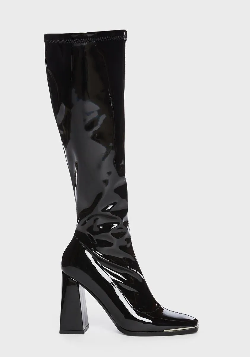 Black Jazzy Knee High Boots