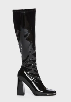 Black Jazzy Knee High Boots