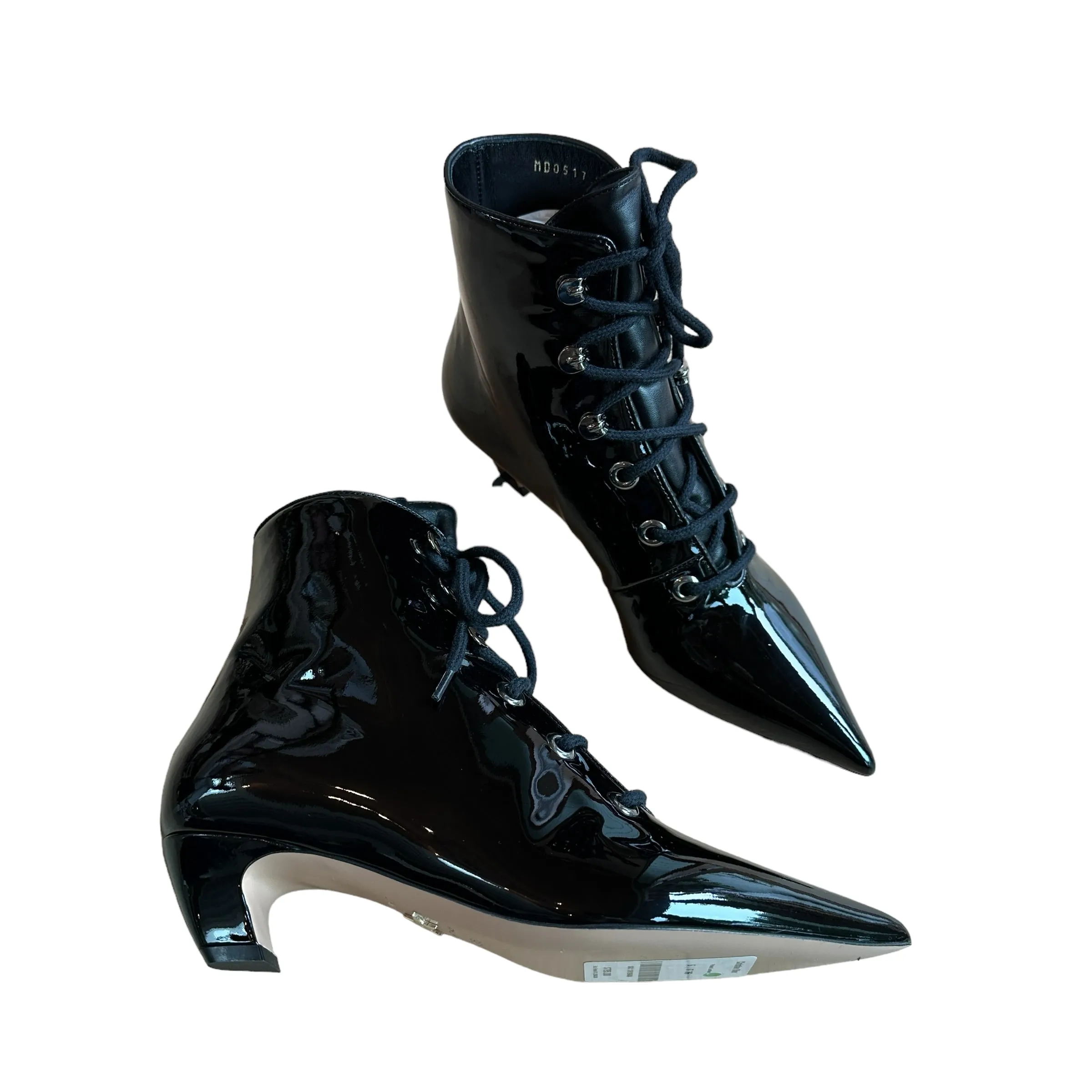 Black Patent Boots - 6