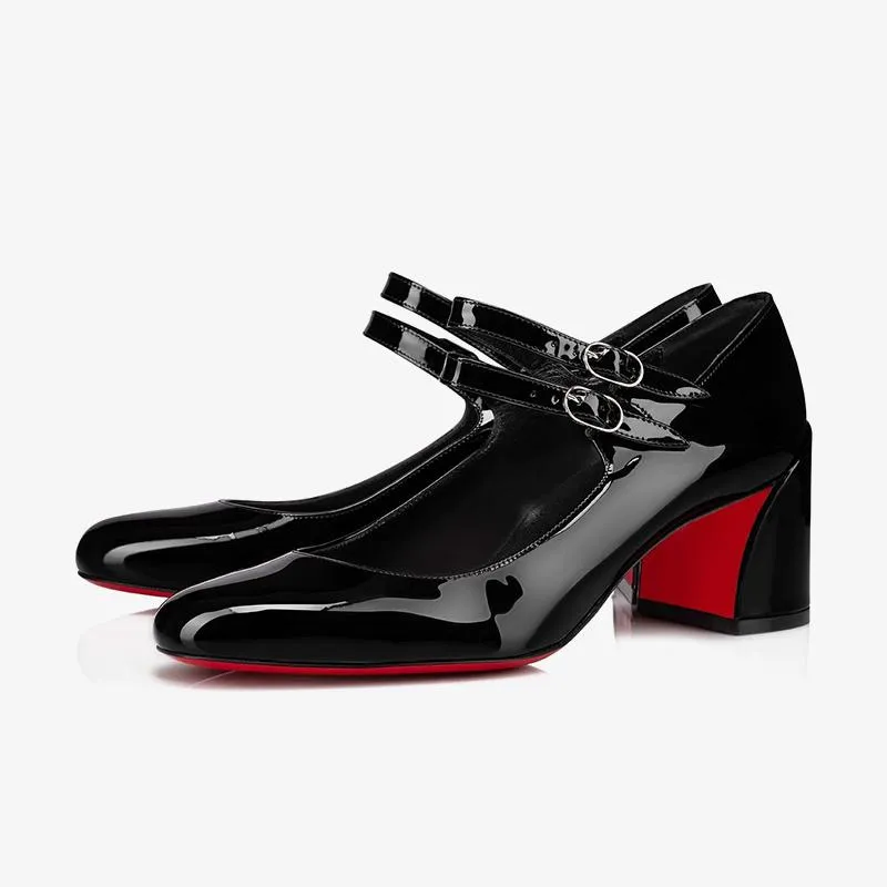 Black Patent Calfskin 60mm Pumps