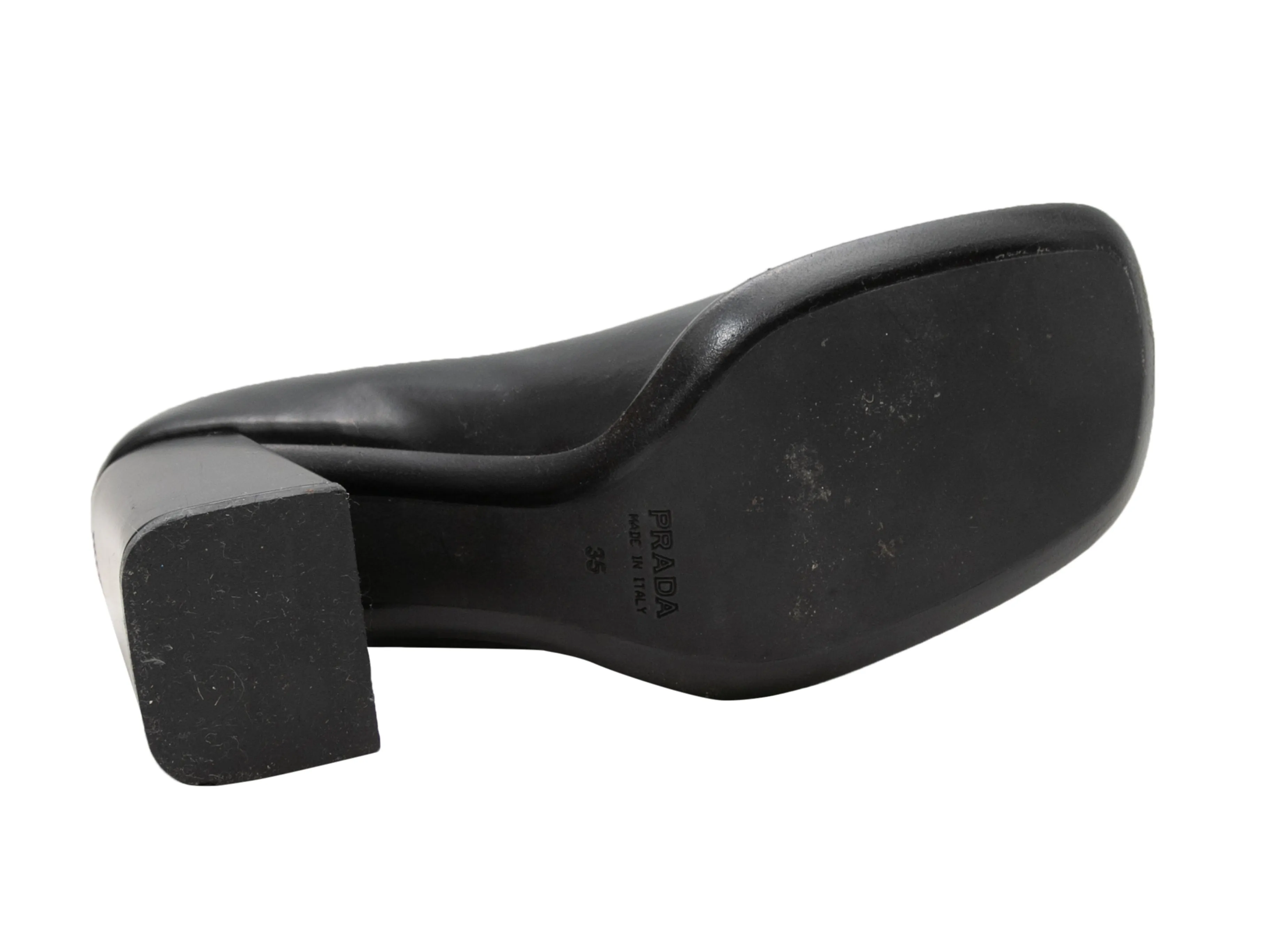 Black Prada Square-Toe Pumps Size 35