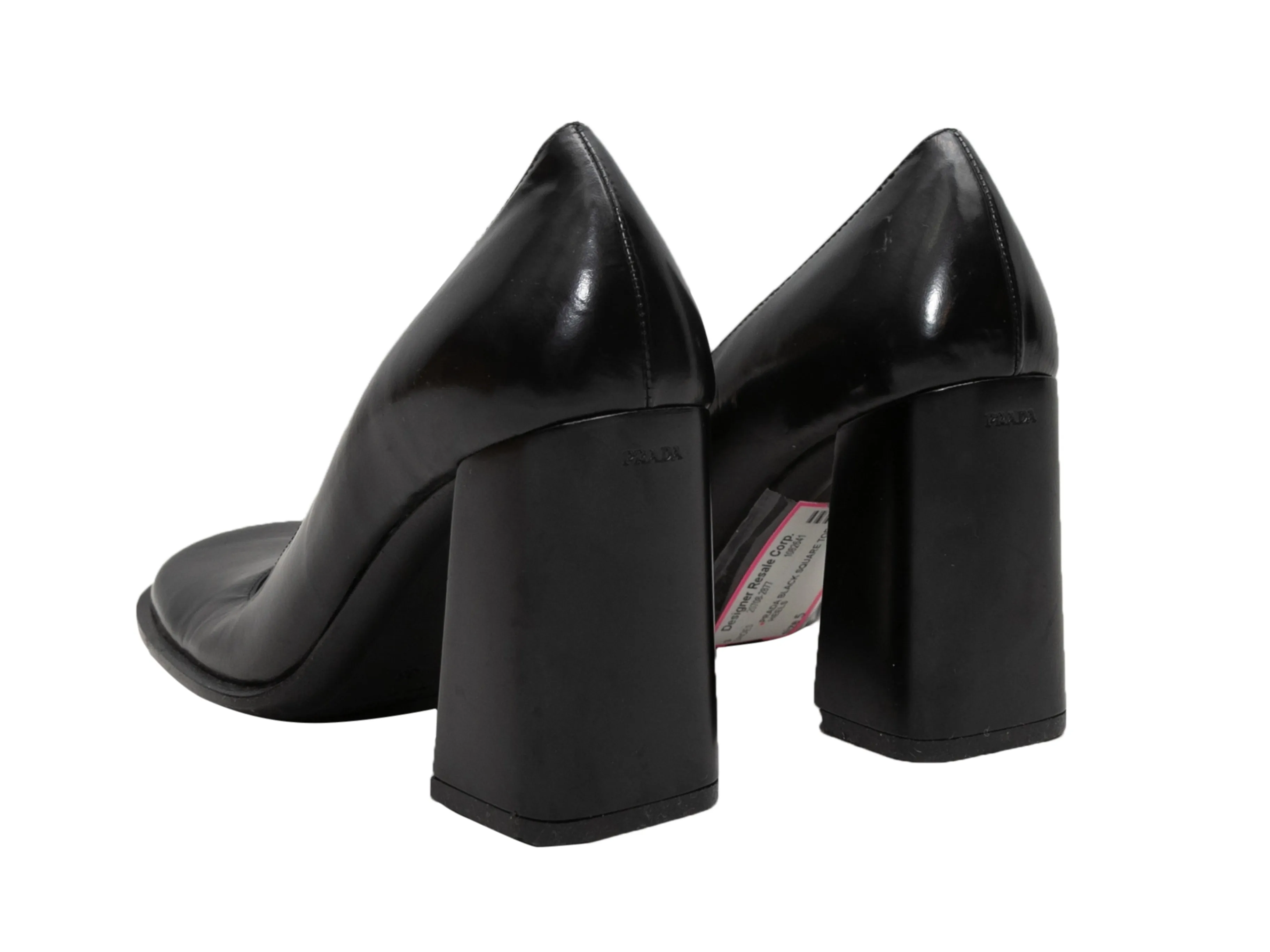 Black Prada Square-Toe Pumps Size 35