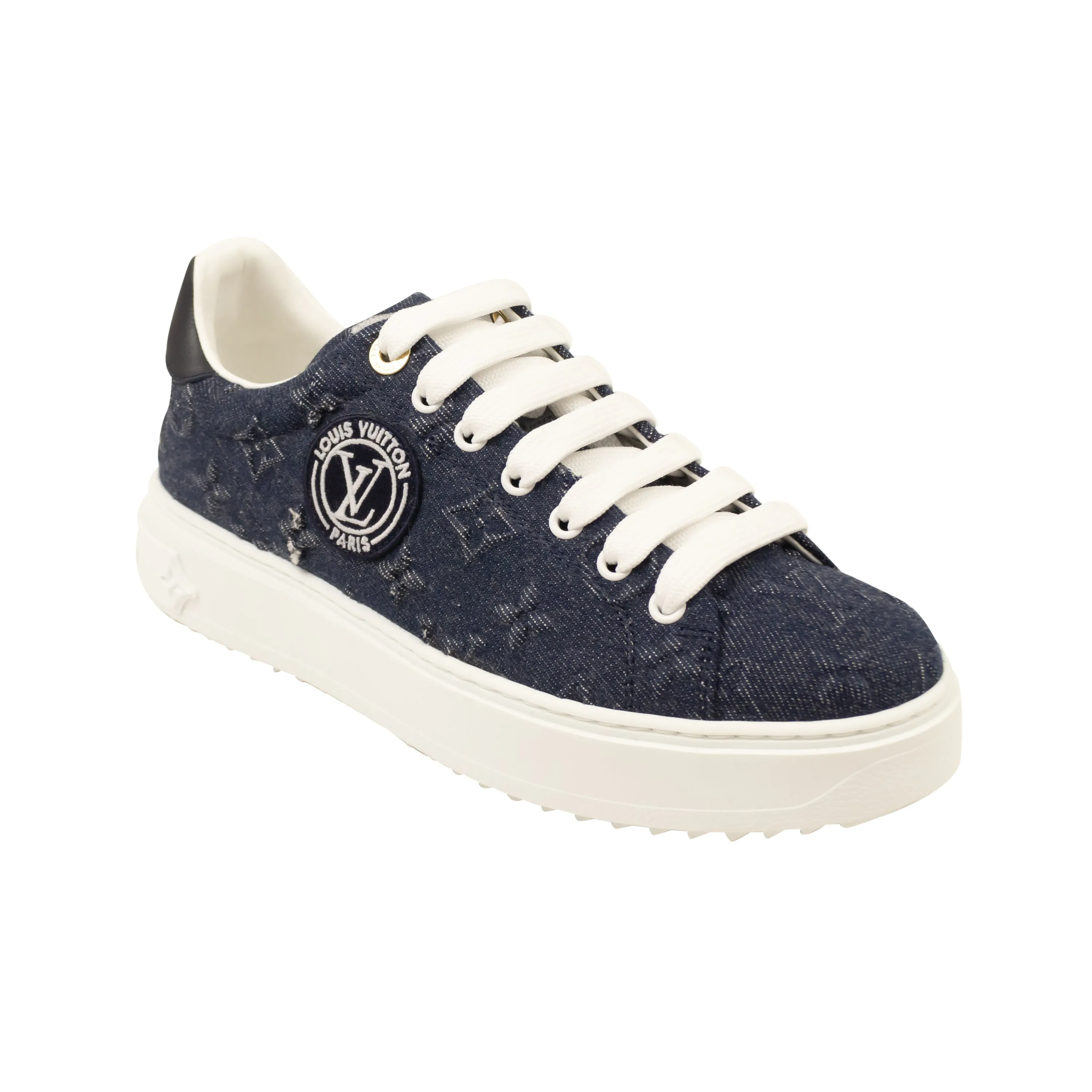 Blue Denim Time Out Logo Lace Up Sneakers