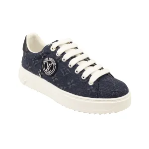 Blue Denim Time Out Logo Lace Up Sneakers