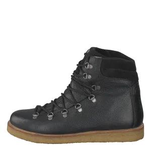 Boot With Laces And D-rings Black