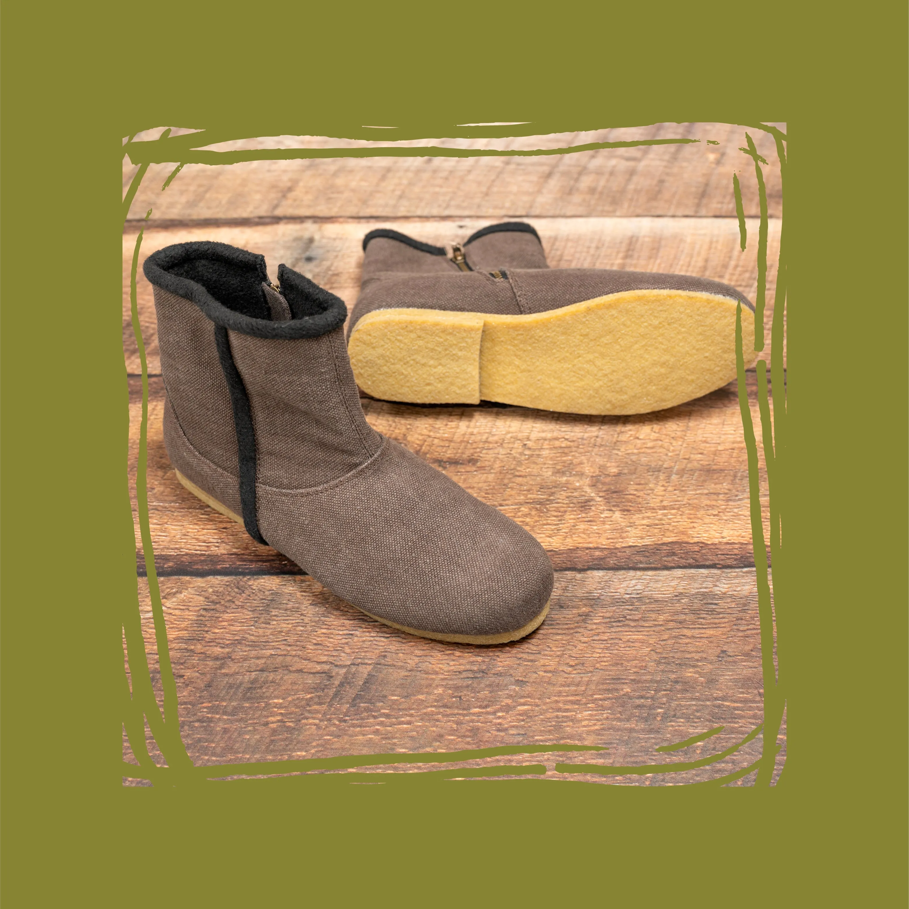 BOSTONEER Unisex Warm Urban Hemp Boots (Women's & Men's Sizes)