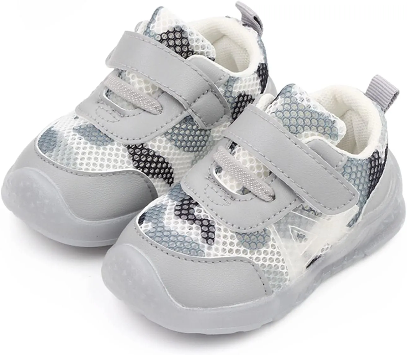 Boys and Girls Children Breathable Hook Loop Non Slip Soft Sole Boys Slip on Tennis Shoes
