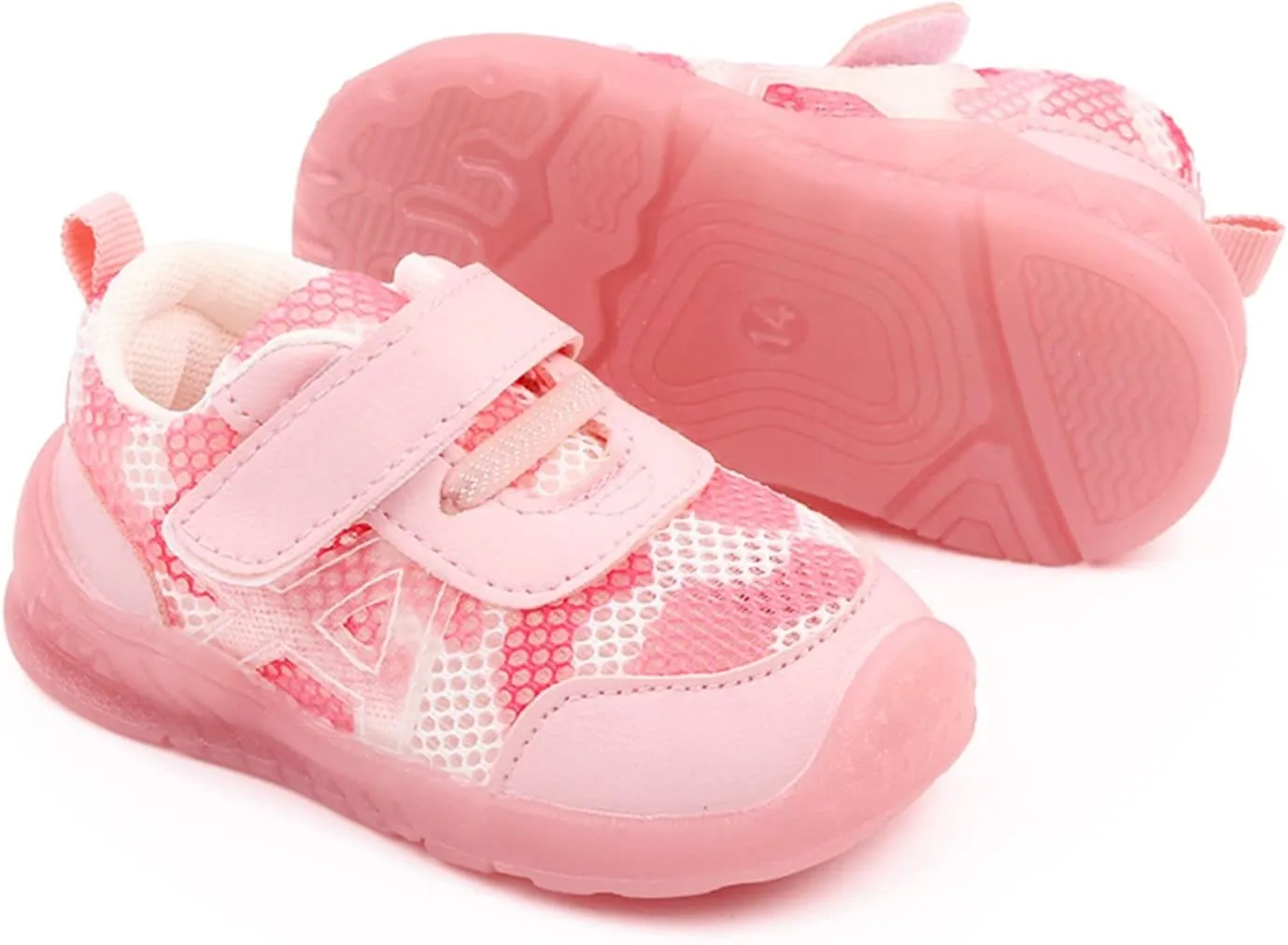 Boys and Girls Children Breathable Hook Loop Non Slip Soft Sole Boys Slip on Tennis Shoes