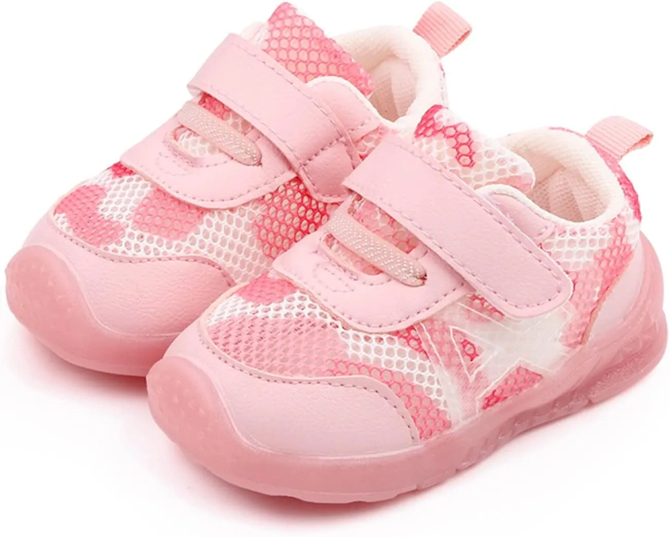 Boys and Girls Children Breathable Hook Loop Non Slip Soft Sole Boys Slip on Tennis Shoes
