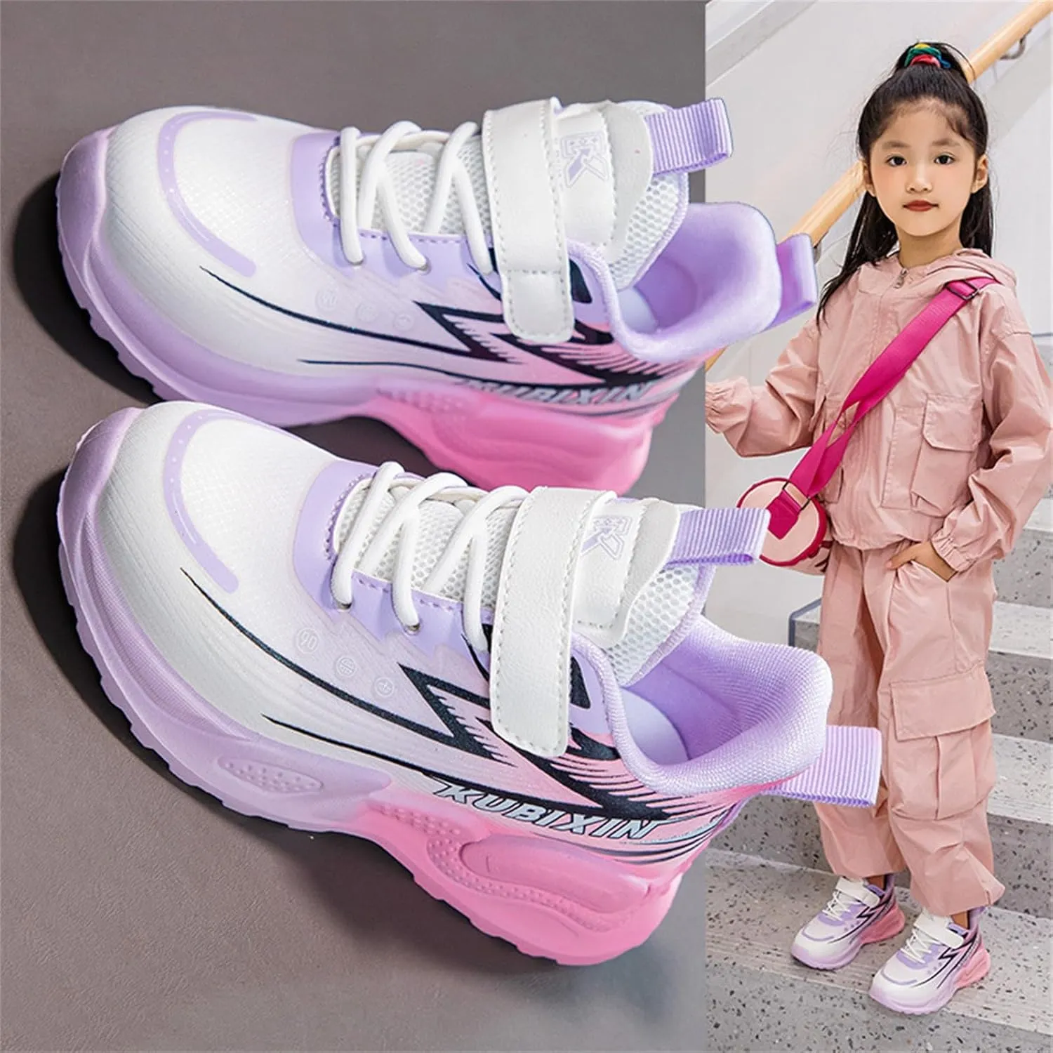 Boys Basketball Shoes, Kids High Top Sneakers, Youth Thick Sole Non Slip Comfortable Shoes with Big Girls High Tops