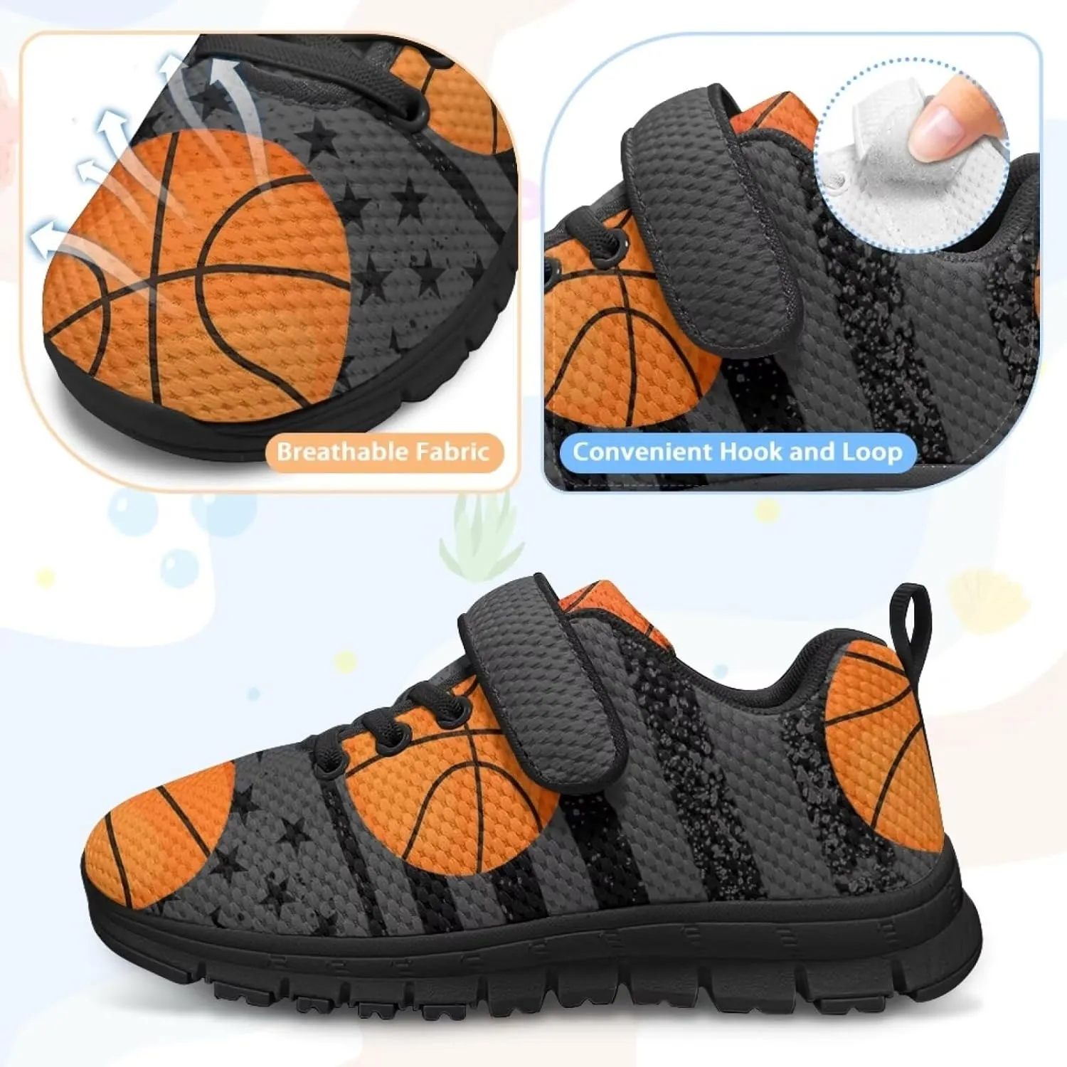 Boys Girls Ball Sneakers Athletic Shoes Non Slip Running Tennis Fitness Sneaker for Little Kid