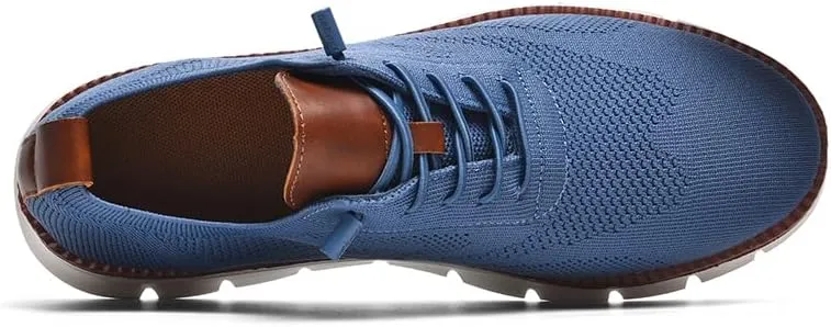 Breeze Shoes for Men Oxfords Lace Up Walking Comfortable Business Casual Shoes Wearbreeze Urban Mesh Dress Sneakers